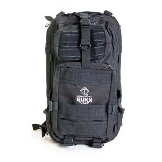 Rukx Gear ATICT1DB Tactical 1 Day Black 600D Polyester w/ Molle W